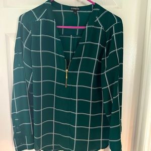 Express portifino shirt with zip and stripe design